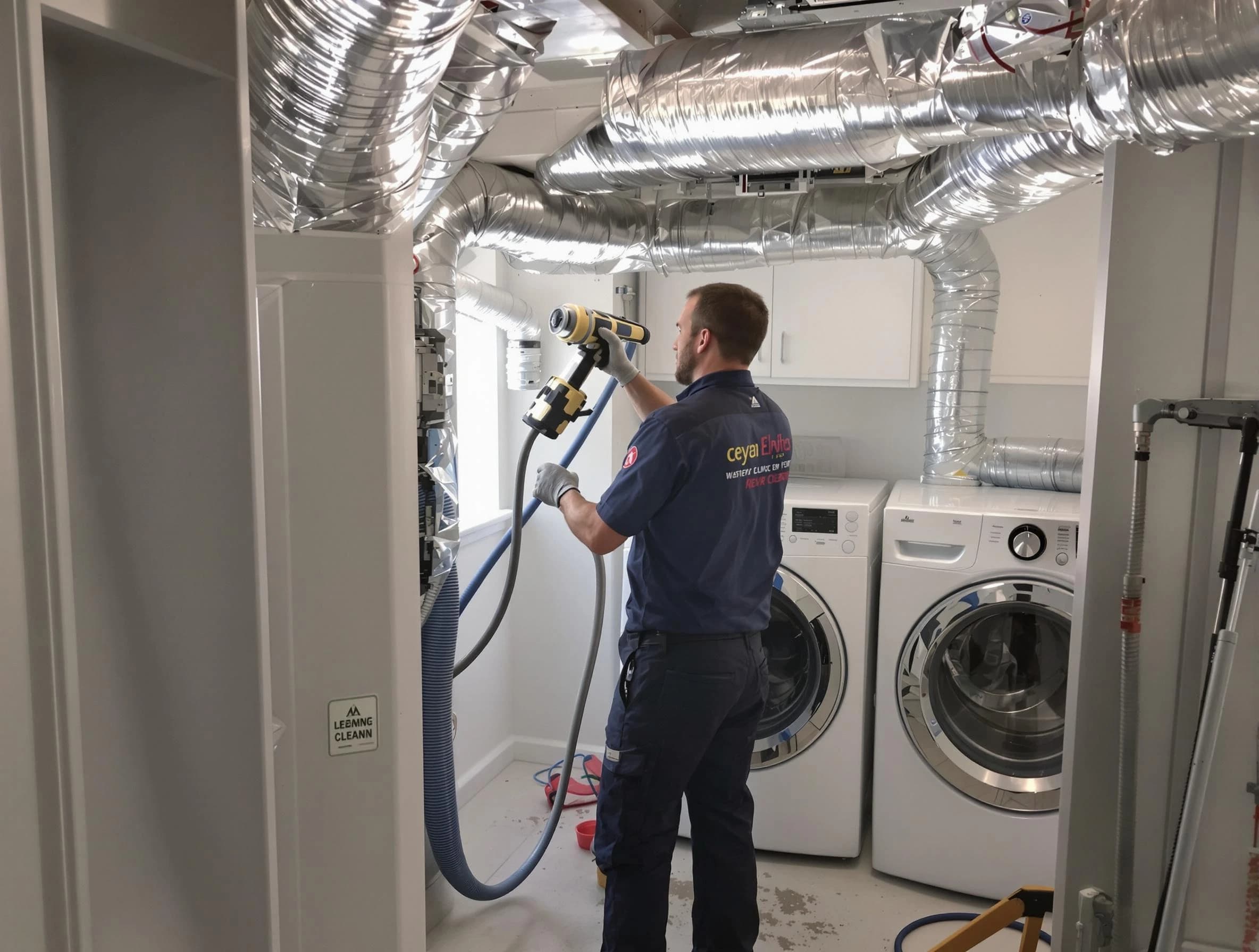 Marshfield Dryer Vent Cleaning specialist using advanced equipment for thorough duct cleaning in Marshfield